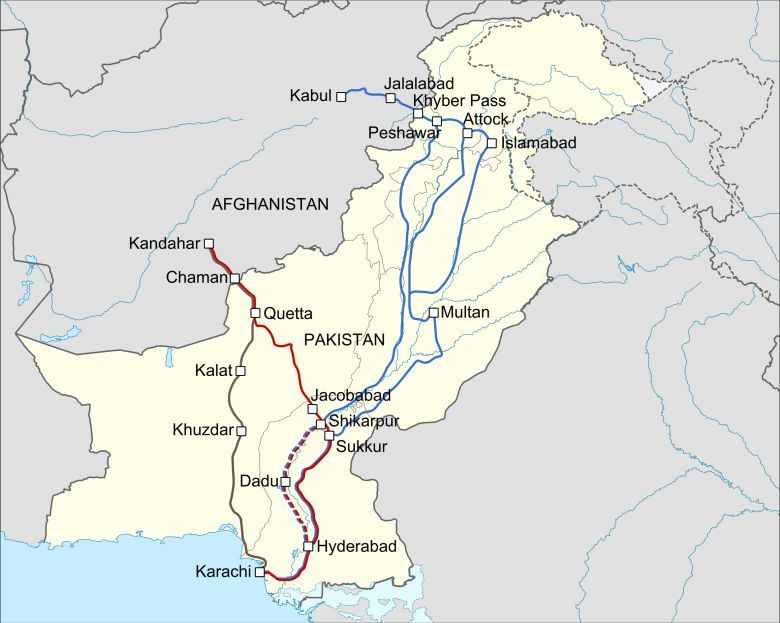 Trasy dostaw NATO przez Pakistan