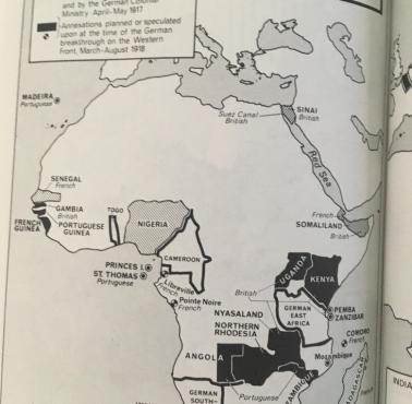 Niemieckie cele w Afryce podczas I wojny światowej