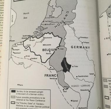Niemieckie cele w Europie Zachodniej podczas I wojny światowej