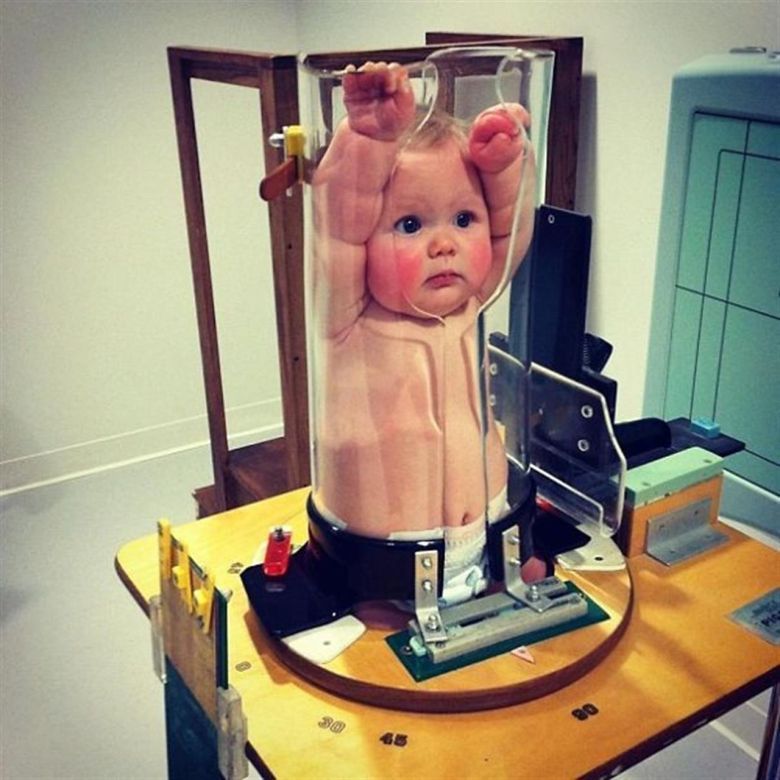 Pediatryczny stabilizator wykorzystywany w radiografii
