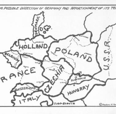Propozycja zaprowadzenia pokoju w Europie poprzez podział Niemiec autorstwa T.Kaufmana