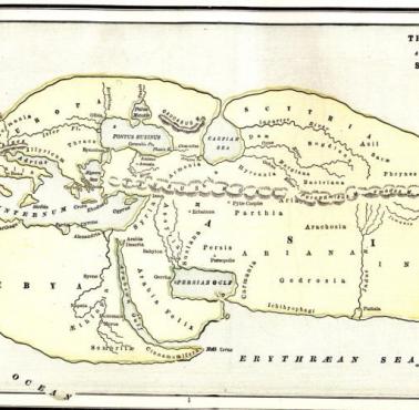 Mapa znanego świata z 25 roku p.n.e.