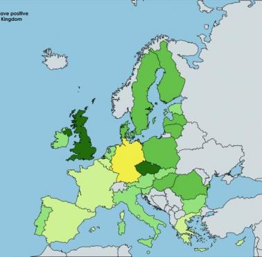 Odsetek obywateli UE, którzy pozytywnie ocenia Wielką Brytanię, 2017