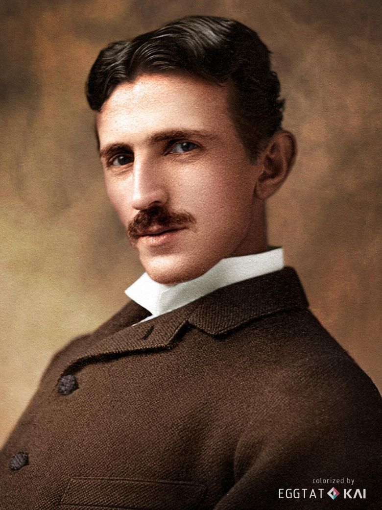 Nikola Tesla w wieku 34 lat, 1890