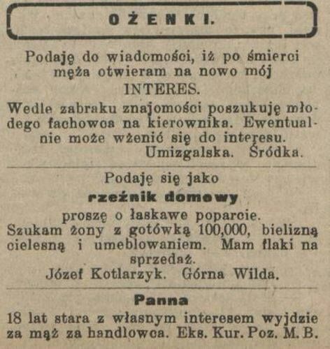 Ogłoszenia w II RP