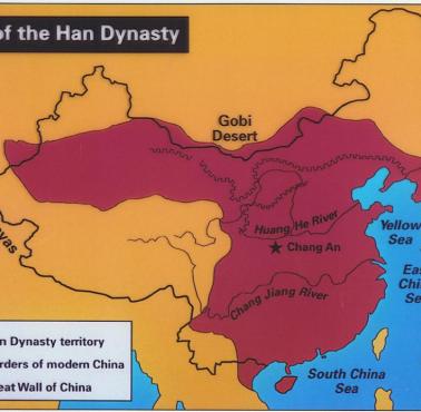 Mapa Chin w czasach dynastii Han (206 p.n.e.-220 n.e.)