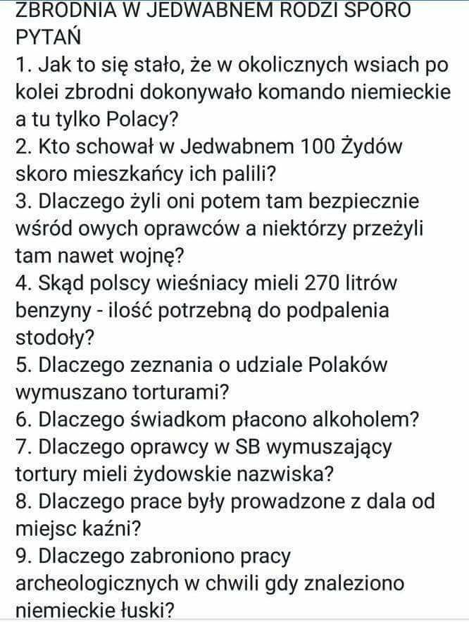 Jedwabne - ważne pytania