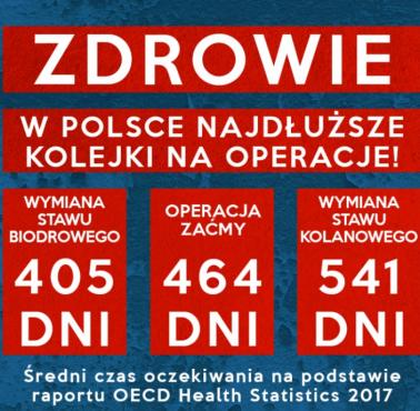 Kolejki na wybrane operacje/zabiegi w polskiej służbie zdrowia w 2017 roku