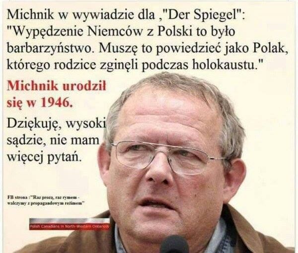Adam Michnik dla Der Spiegiel kłamie o swoich rodzicach