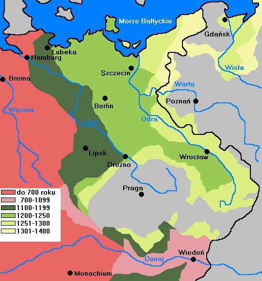 Fazy niemieckiej ekspansji na wschód w latach 700-1400