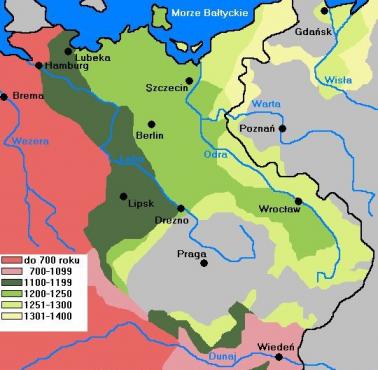 Fazy niemieckiej ekspansji na wschód w latach 700-1400