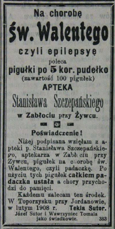 Św. Walenty jest patronem osób psychicznie oraz umysłowo chorych