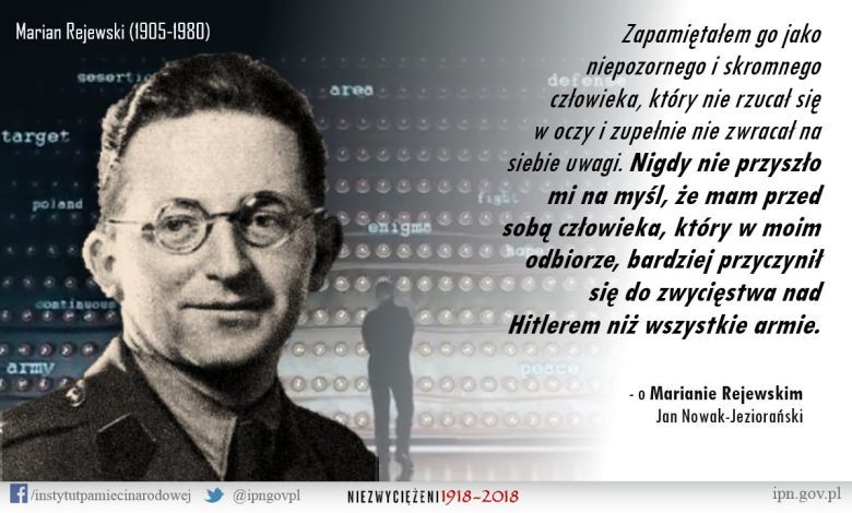 Marian Adam Rejewski w 1932 roku złamał szyfr niemieckiej Enigmy