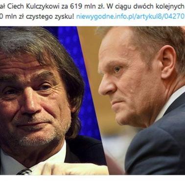 Rząd D.Tuska sprzedał Ciech Kulczykowi za 619 mln zł, w ciągu dwóch kolejnych lat ...