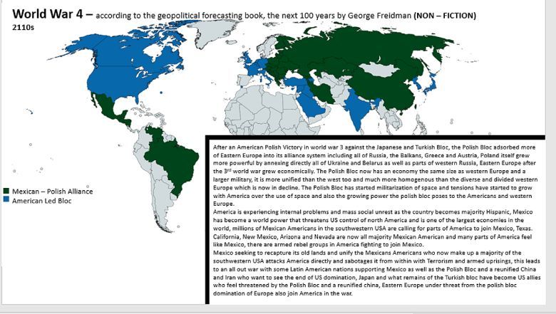 IV wojna światowa (według prognozy geopolitycznej G.Freidmana) XXII wiek