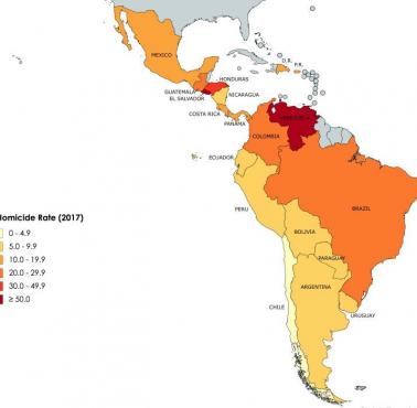 Wskaźnik zabójstw w Ameryce Łacińskiej