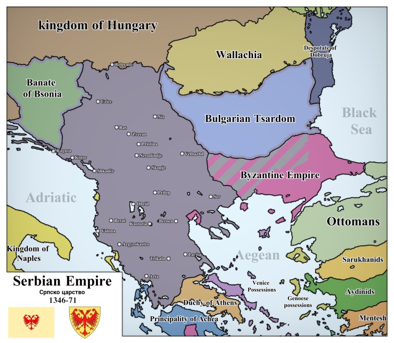Serbia u szczytu potęgi, 1346-1371