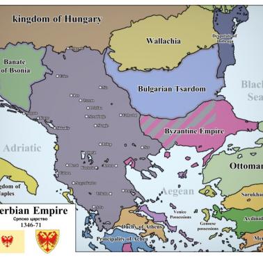 Serbia u szczytu potęgi, 1346-1371