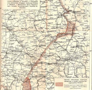5 II 1951 r. w Moskwie podpisano umowę o zmianie granic między PRL a ZSRS. Za kolano Bugu Polska otrzymała Ustrzyki Dolne ...
