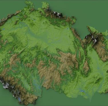 Reliefowa mapa Czech
