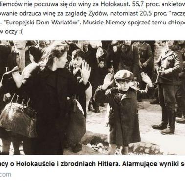 Sporo Niemców nie poczuwa się do winy za Holokaust. 55,7 proc. ankietowanych zdecydowanie odrzuca winę za zagładę Żydów ...