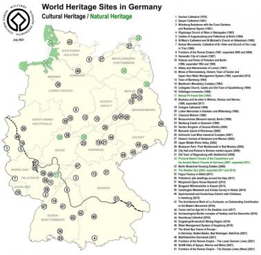 Obiekty światowego dziedzictwa kulturowego UNESCO w Niemczech, 2021