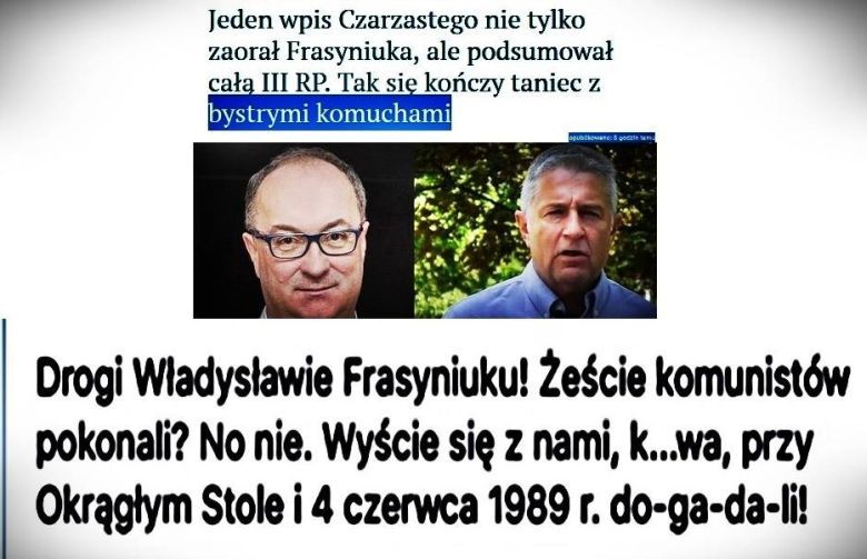 Włodzimierz Czarzasty tłumaczy Władysławowi Frasyniukowi, czym był okrągły stół