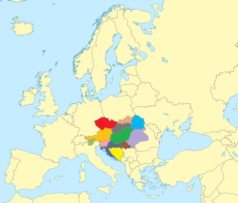Granice Austro-Węgier w porównaniu do dzisiejszych granic