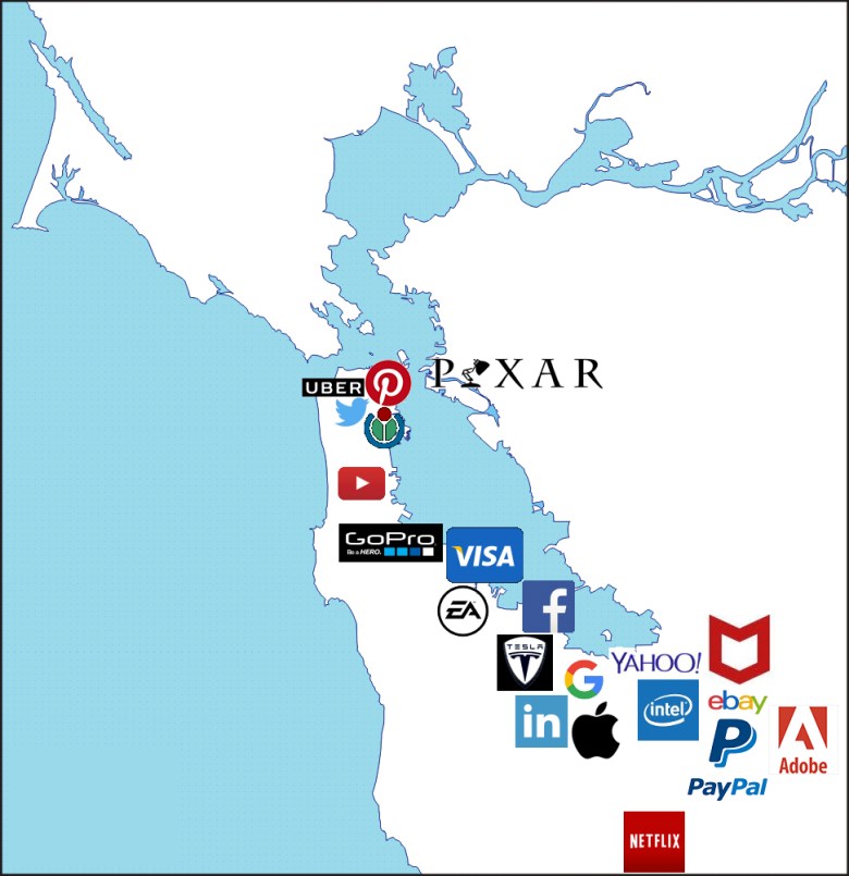 Najważniejsze firmy high-tech z obszaru Zatoki San Francisco