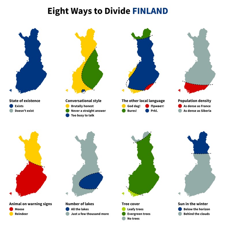 Osiem sposobów podziału Finlandii