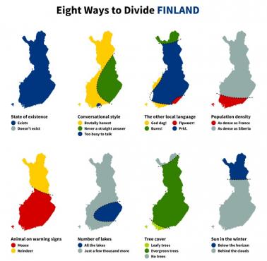 Osiem sposobów podziału Finlandii