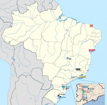 Mapa największych brazylijskich firm
