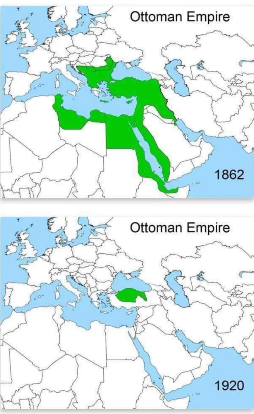 Imperium Osmańskie, 1862 vs 1920