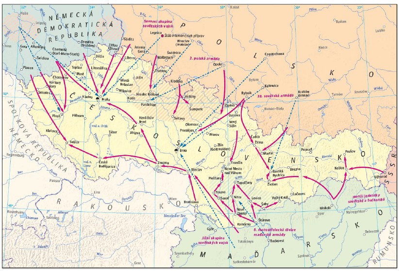 Inwazja wojsk radzieckich, polskich ... na Czechosłowację, Operacja Dunaj, 1968