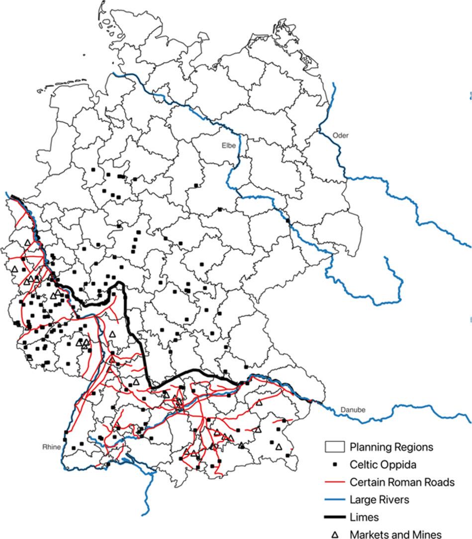 Rzymskie limes. Rrzymskie miasta w Niemczech