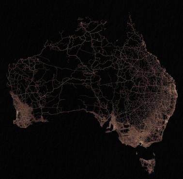 Sieć transportowa, sieć dróg w Australii