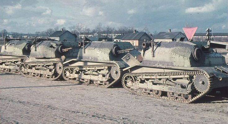 Polskie tankietki zdobyte przez Niemców w Modlinie, 1939