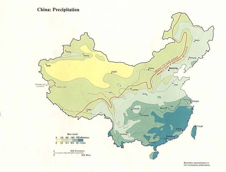 Opady w Chinach, 1983