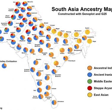 Mapa rodowodu Azji Południowej