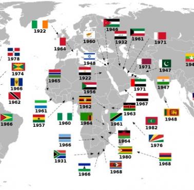Kraje, które uzyskały niepodległość od Wielkiej Brytanii
