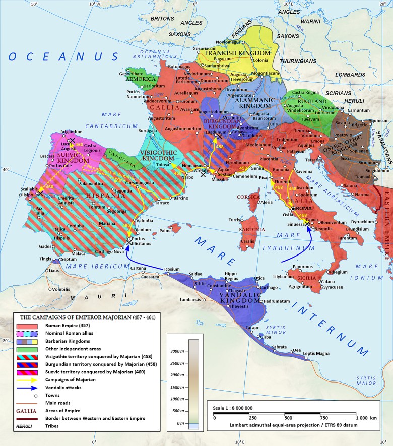 Ostatnia próba odzyskania utraconego terytorium przez Zachodnie Imperium Rzymskie (457-461)