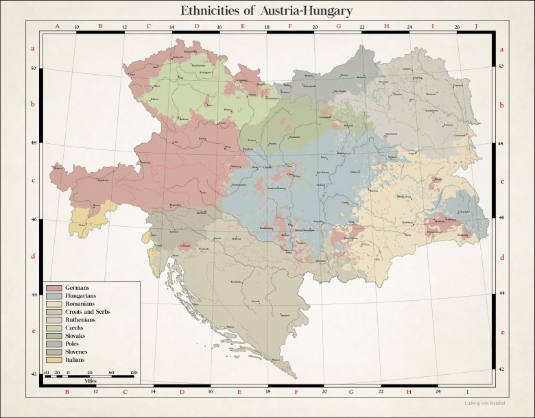 Mapa etniczna Austro-Węgier