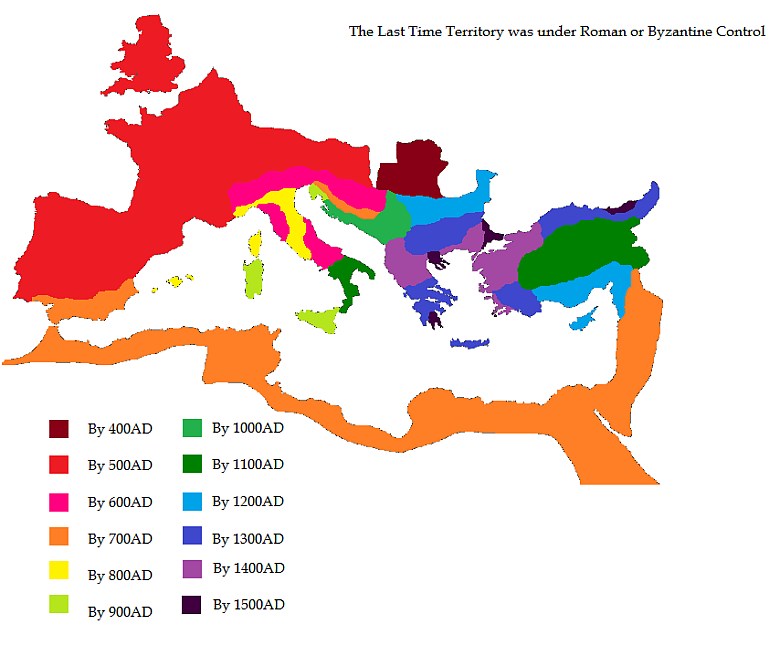 Ostatni obszar pod kontrolą rzymską lub bizantyjską