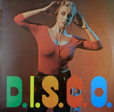 Okładka płyty z początków ery muzyki disco, lata 60-te