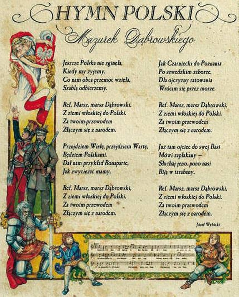 26 lutego 1927 Mazurek Dąbrowskiego (polska pieśń patriotyczna z 1797 roku) został oficjalnie uznany hymnem państwowym