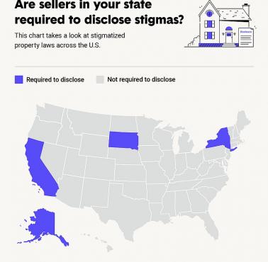 W których stanach USA sprzedawca musi poinformować kupującego o tym, że w danej nieruchomości doszło do morderstwa ...