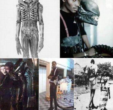 Bolaji Badejo – urodzony w Nigerii odtwórca tytułowej roli w filmie Ridleya Scotta Obcy – ósmy pasażer Nostromo z 1979 roku