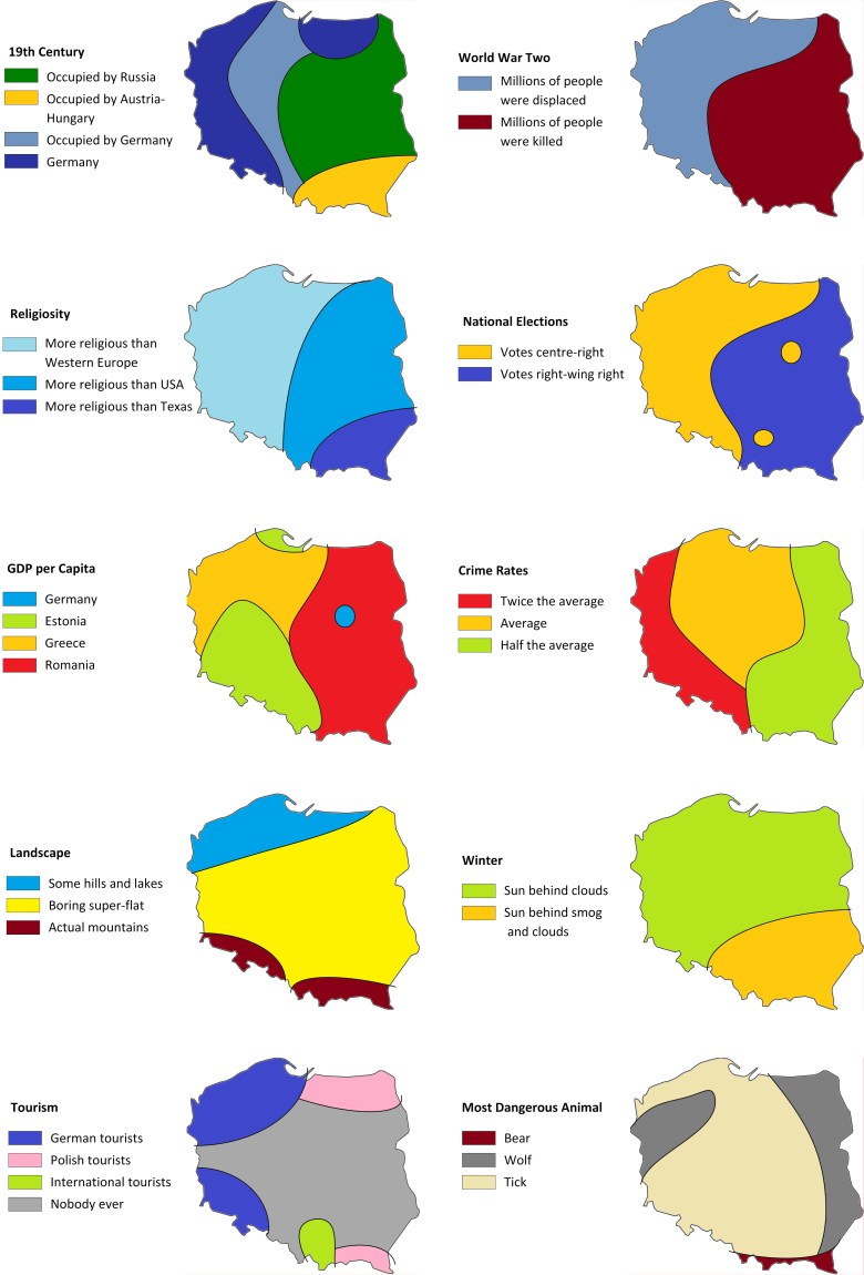 10 sposobów dzielenia Polski