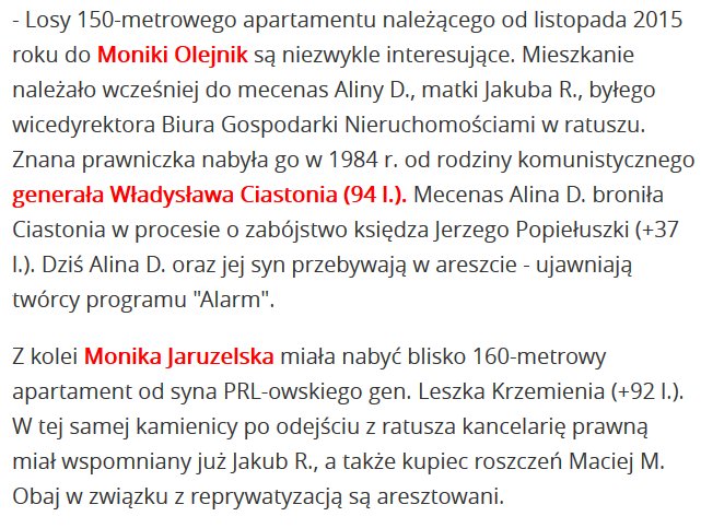 Reprywatyzacja - Monika Jaruzelska, Monika Olejnik