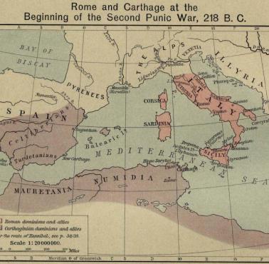 Rzym i Kartagina w przededniu II wojny punickiej, 218 rok p.n.e.